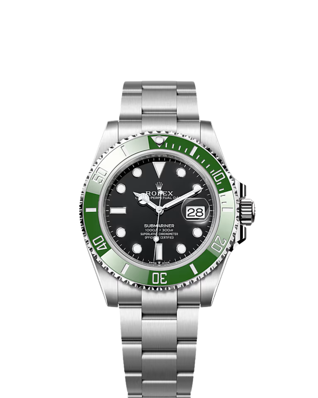 Submariner 41mm 126610LV 904L Green Ceramic Black Dial SS Bracelet
