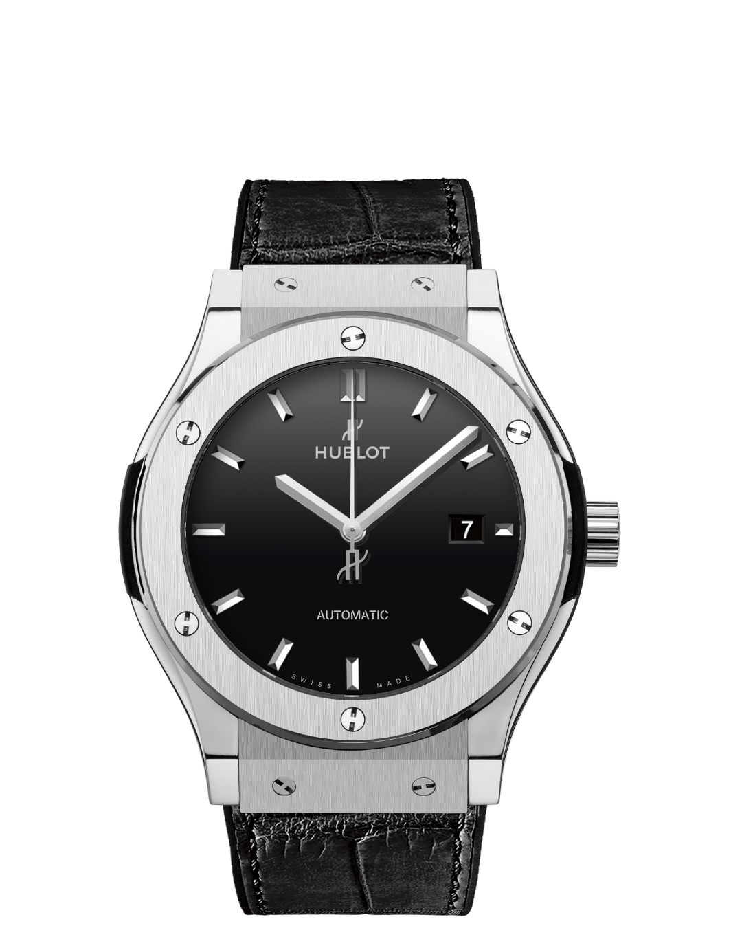 Classic Fusion 42mm Black Dial Black Leather Strap