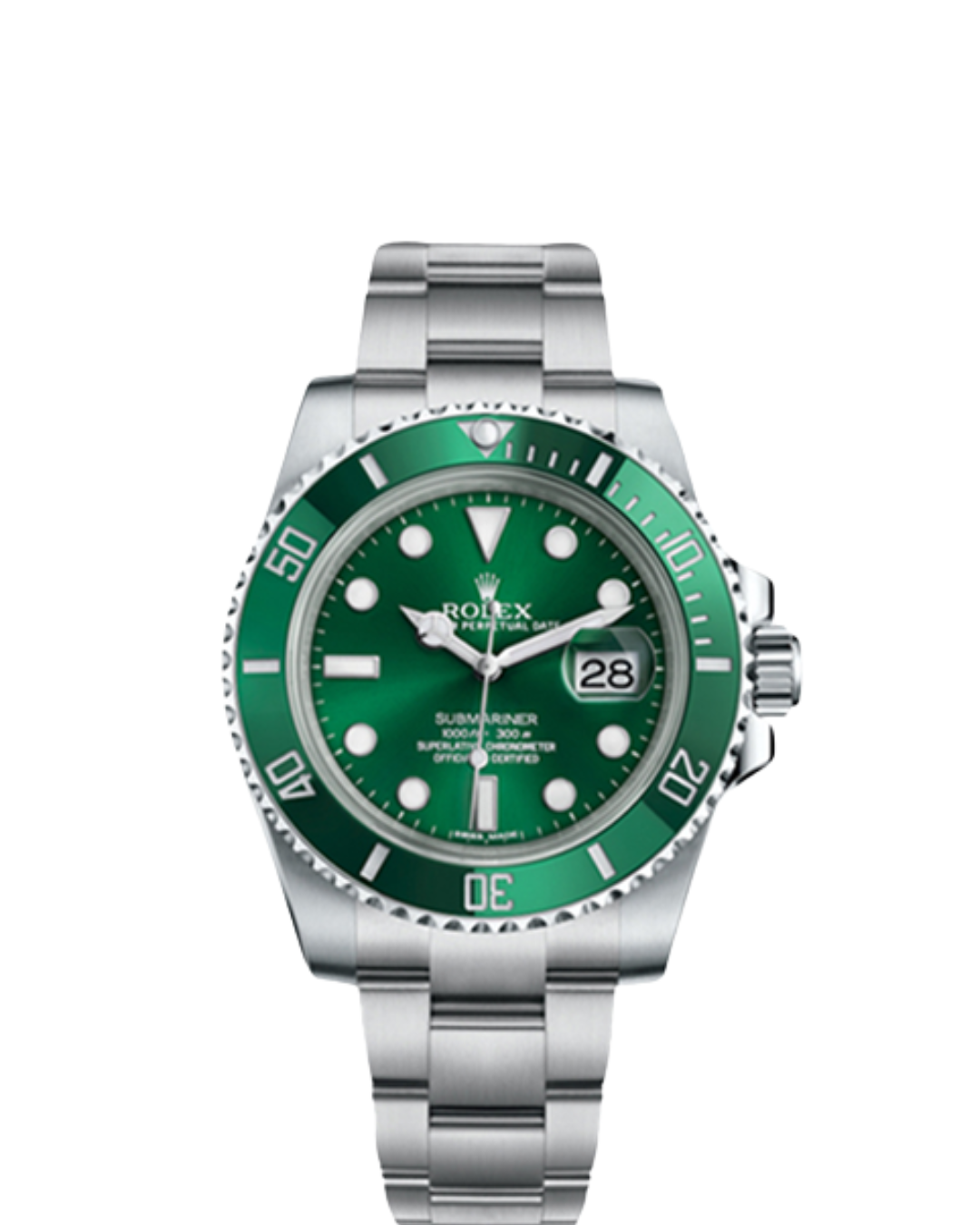 Submariner 40mm 116610LV 904L Ceramic Green Dial SS Bracelet