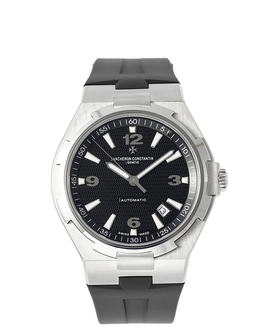 Overseas 42mm 47040 Black Dial Black Rubber Strap