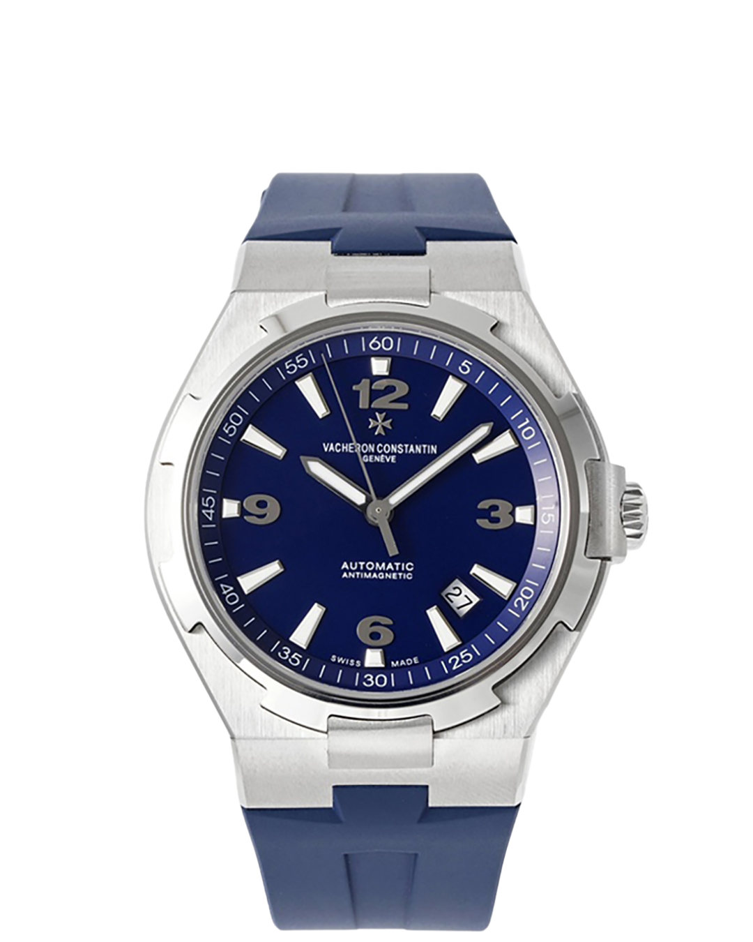 Overseas 42mm 47040 Blue Dial Blue Rubber Strap